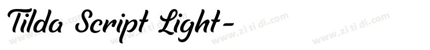 Tilda Script Light字体转换 Tilda Script Light字体转换